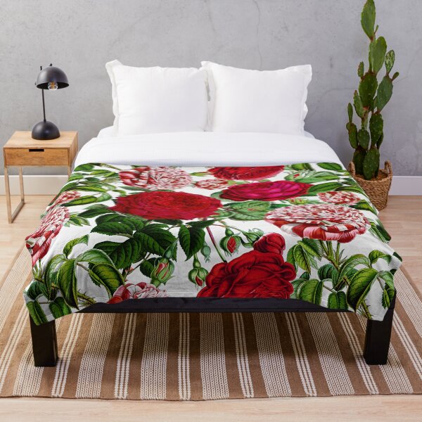 Summer Roses Throw Blanket