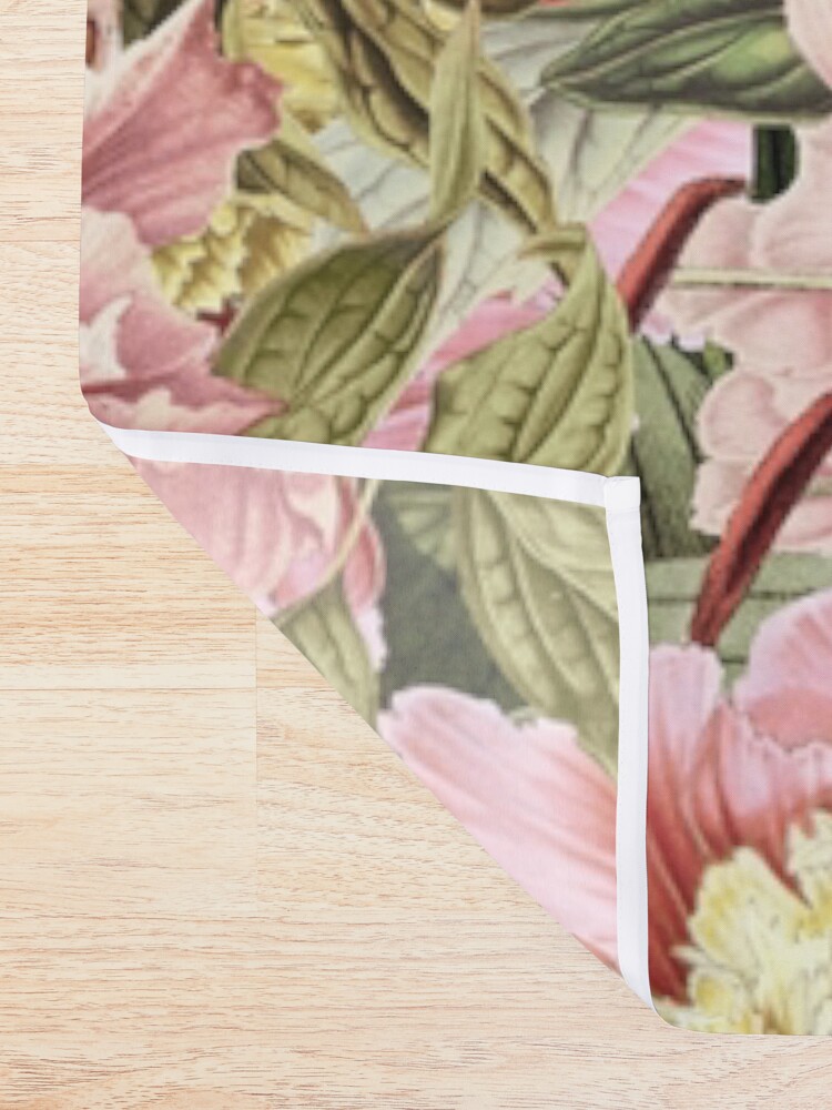 Alternate view of Vintage Roses and Lily Pattern Shower Curtain