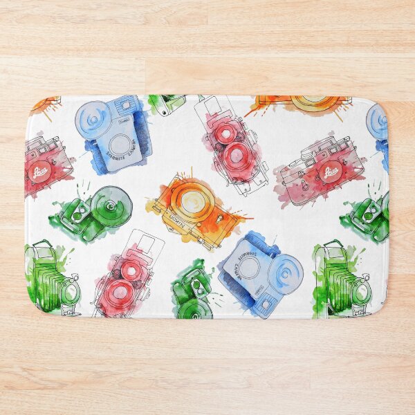 Item preview, Tumbling Watercolor Vintage Camera Pattern Nikon lecia designed and sold by AshvaraGaming.