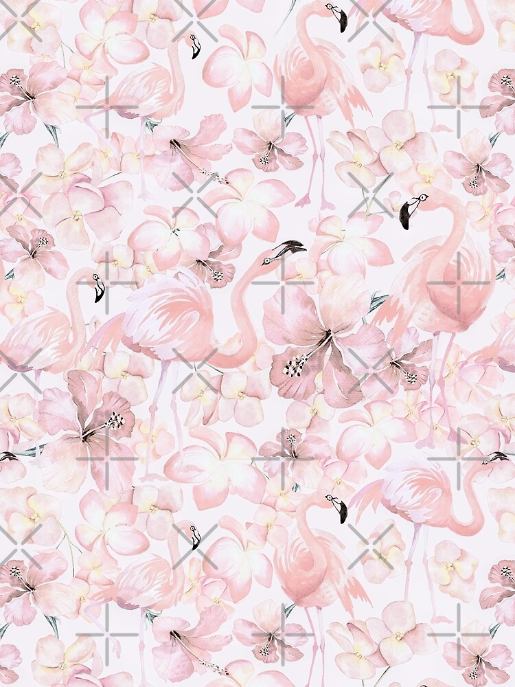 Pink Tropical Flamingo Dance by UtArt