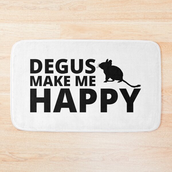 Item preview, Degus make me happy - black edition designed and sold by RatArt Designs.