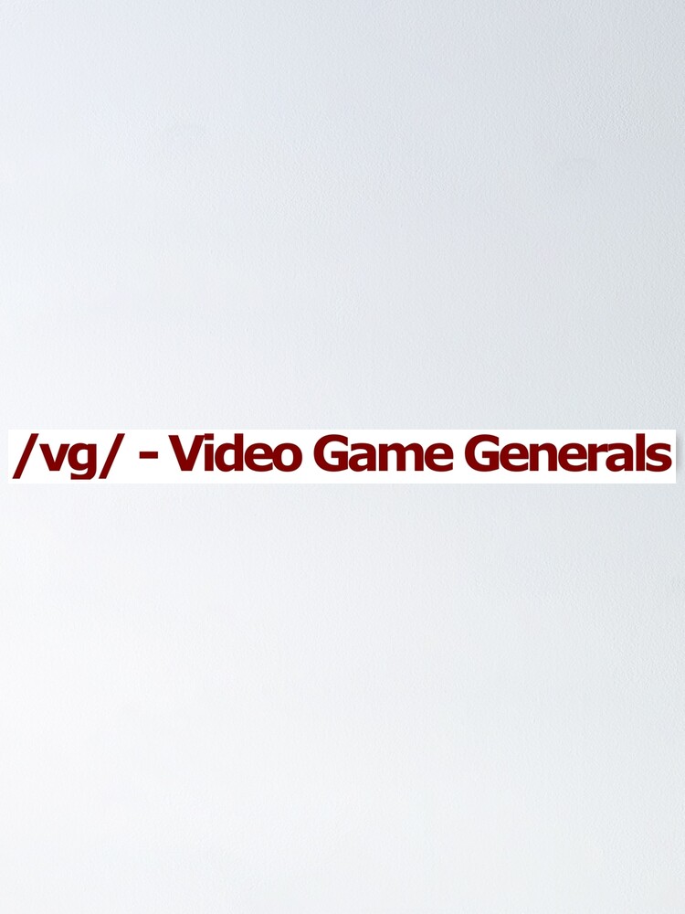 "/vg/ - Video Game Generals 4chan Logo" Poster For Sale By ...