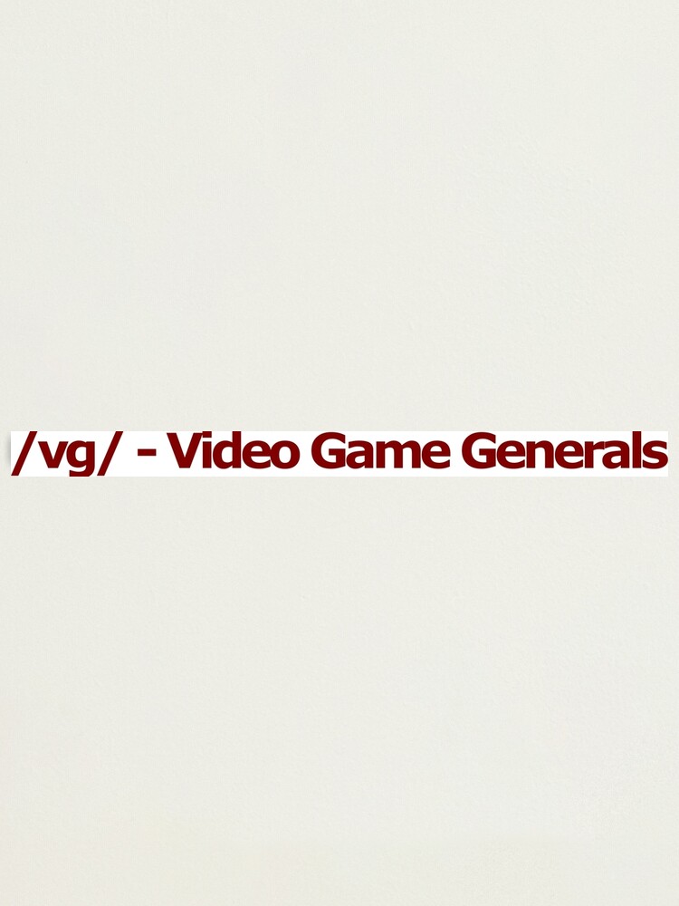 "/vg/ - Video Game Generals 4chan Logo" Photographic Print For Sale By ...