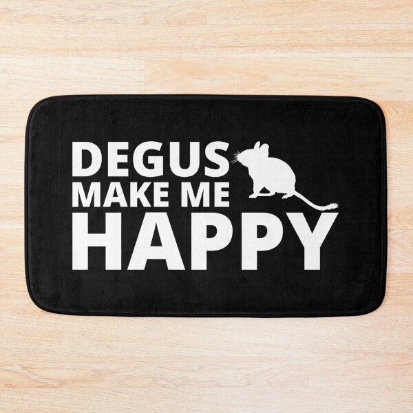 Item preview, Degus make me happy - white edition designed and sold by RatArt Designs.