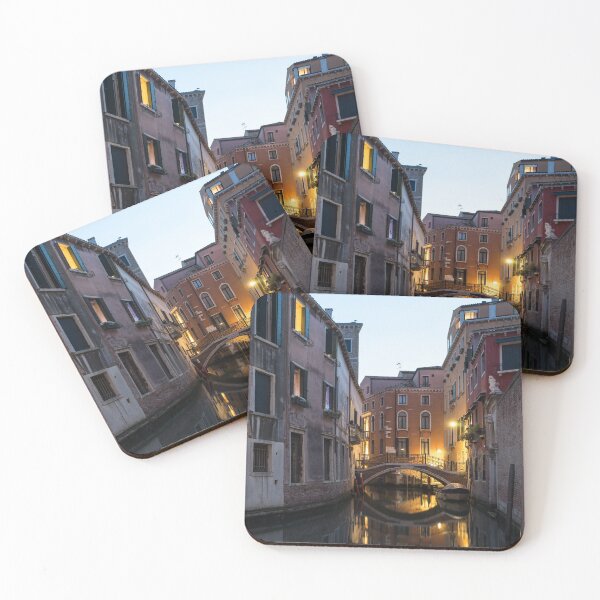 Item preview, The Magic of Small Canals in Venice Italy - Ponte Balbi Bridge Golden Glow designed and sold by Georgia Mizuleva.