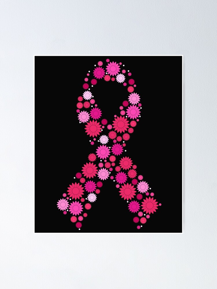 Cancer Ribbon Breast Cancer Awareness Pink Ribbon Poster for Sale by  Bendthetrend