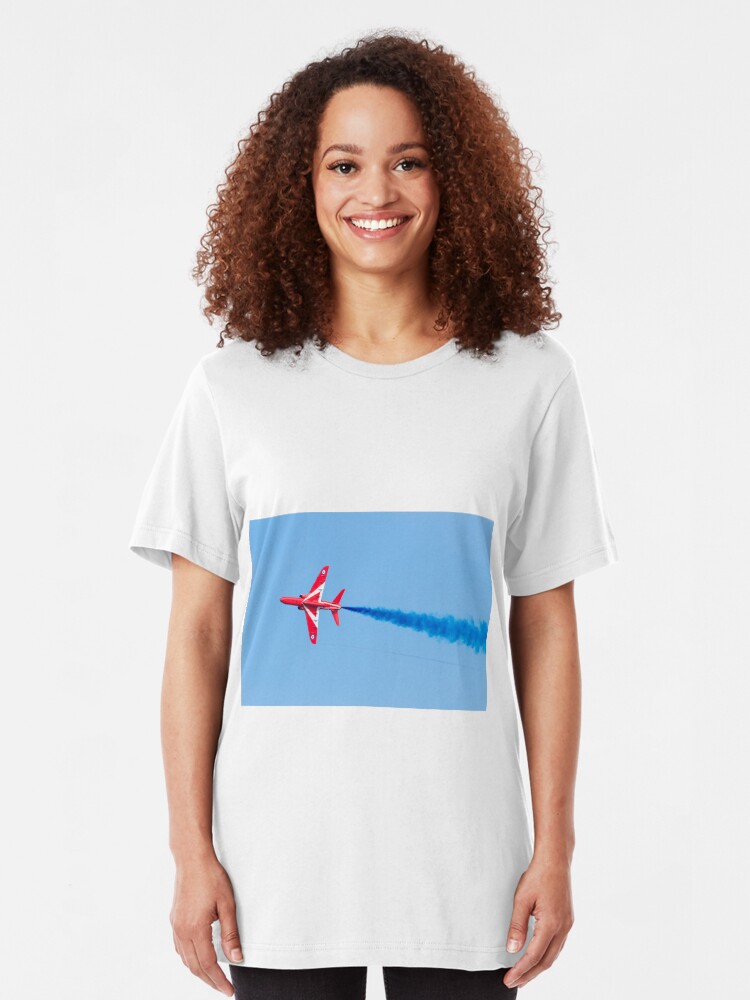 Alternate view of RAF Red Arrows Hawk Jet Aircraft Slim Fit T-Shirt