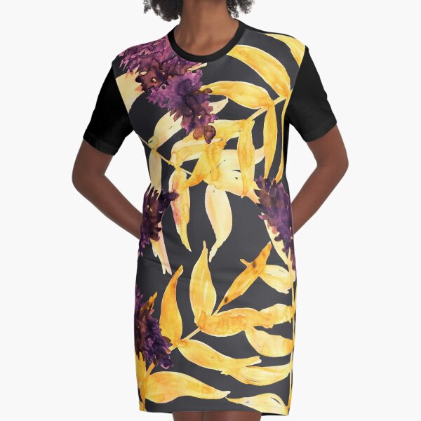 Wisteria grey Graphic T-Shirt Dress