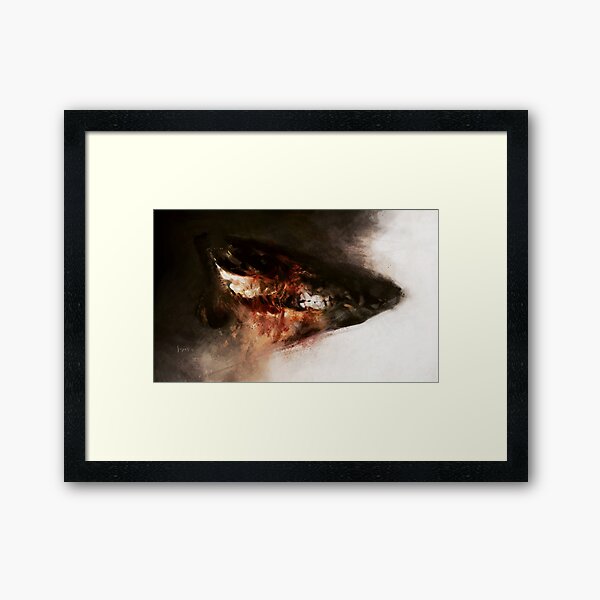 Pig Skull Framed Art Print