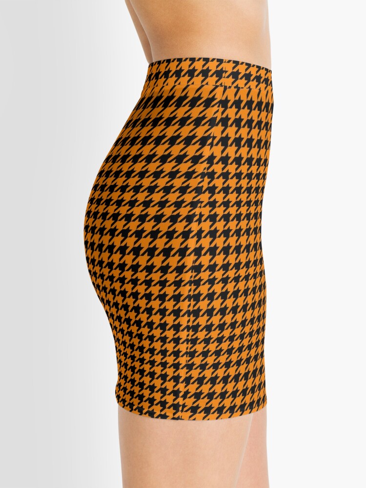 Orange houndstooth cheap skirt