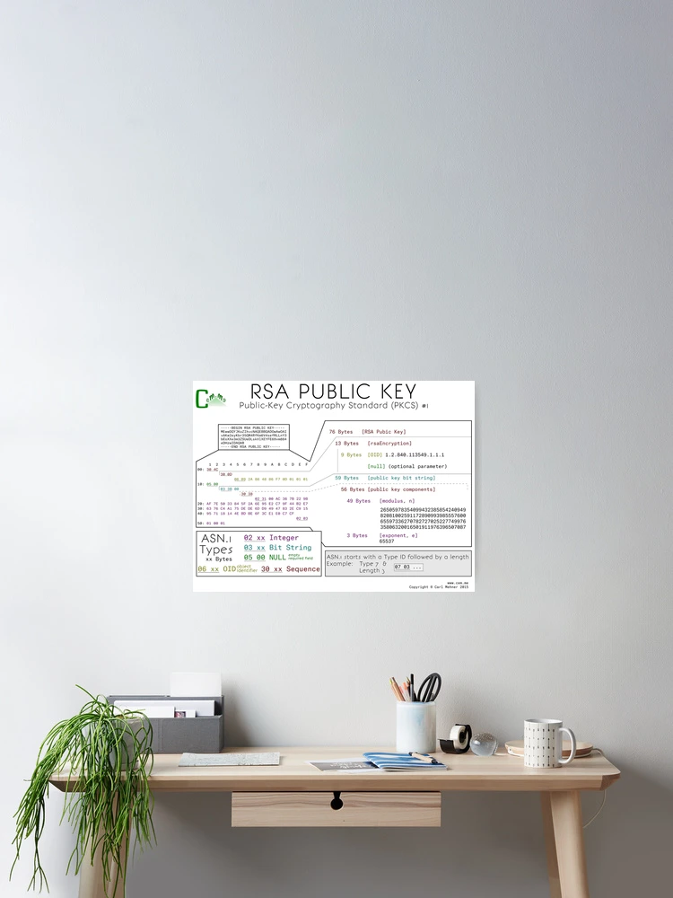 Thumbnail 2 of 3, Poster, Public RSA Key designed and sold by Carl Mehner.
