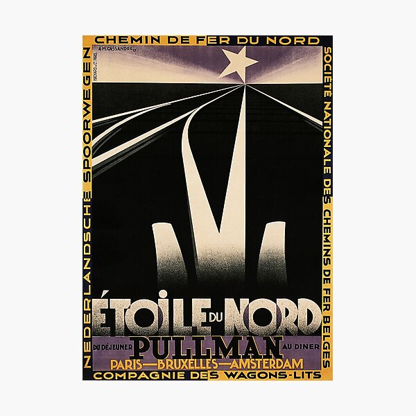 ETOILE DU NORD EXPRESS PULLMAN Paris Bruxelles Amsterdam Vintage Railway Photographic Print