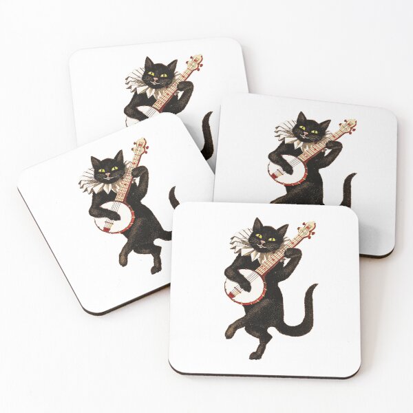 Item preview, BLACK CAT BANJOS POSTER designed and sold by Madjack Tees Kiwi SuperStore.