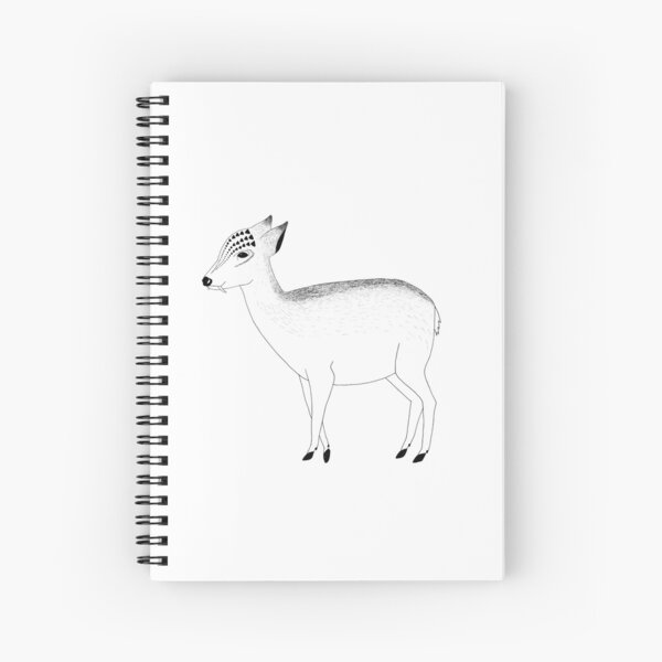 Water Deer (ink illustrations of weird animals that are real) Spiral Notebook