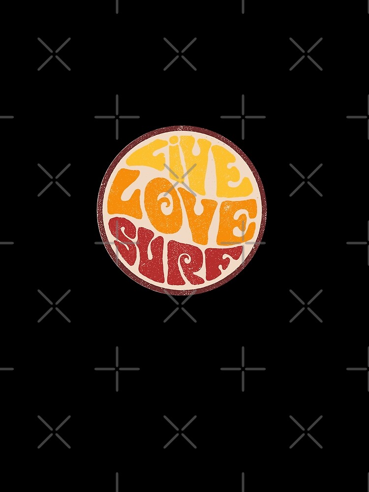 Aperçu 5 sur 5. T-shirt graphique avec l'œuvre Live Love Surf créée et vendue par crosstheline.