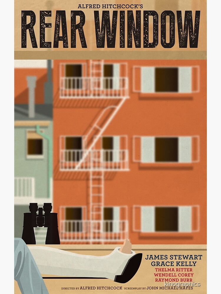 Póster Cartel De La Película Alternativa De La Ventana Trasera De Kinographics Redbubble