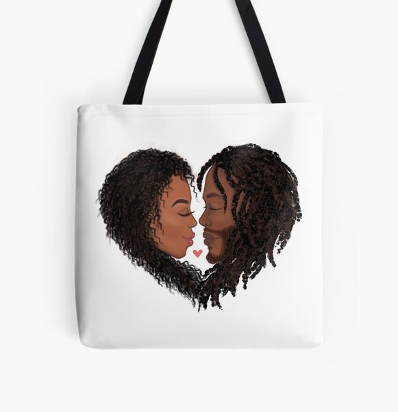 Love Heart Rasta Dread All Over Print Tote Bag
