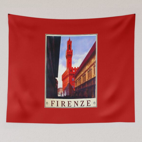 Item preview, Florence Firenze 1920s Italian travel ad, Palazzo Vecchio designed and sold by aapshop.