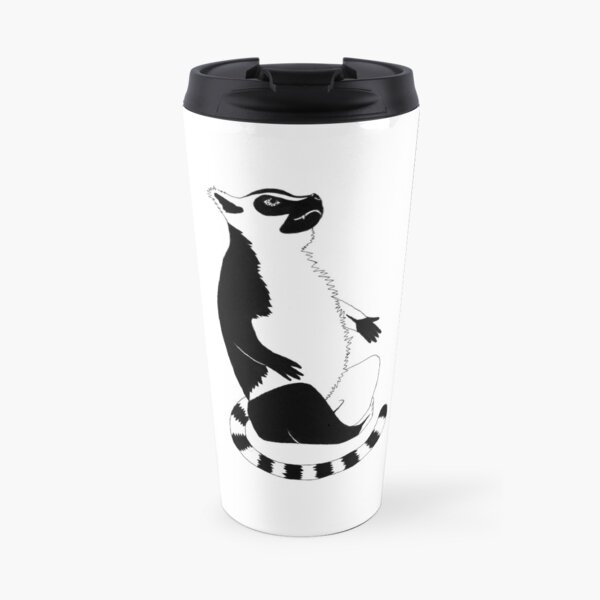 Ring-tailed Lemur (ink illustrations of weird animals that are real) Travel Mug