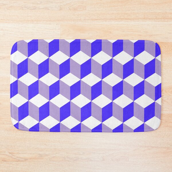 Item preview, Isometric Cube Pattern Blue Grey Geometric Art  designed and sold by taiche.