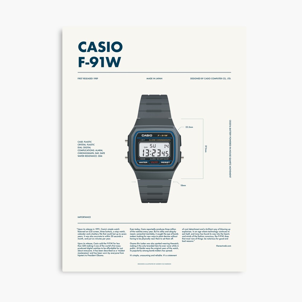 casio f91w specs