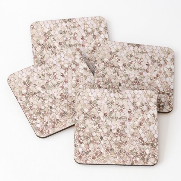 Item preview, Rose Blush Mermaid Glitter Scales designed and sold by UtArt.