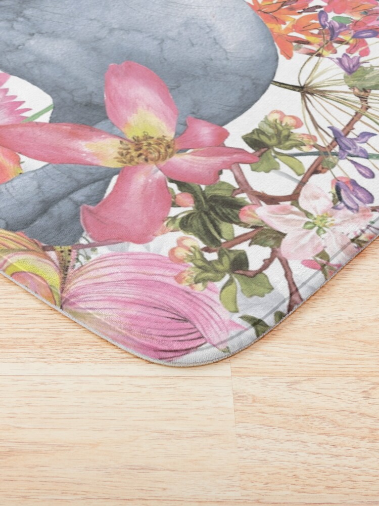 Alternate view of Elephant in Flower Jungle Bath Mat