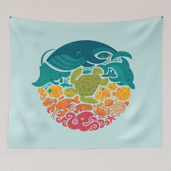 Item preview, Aquatic Rainbow (light blue) designed and sold by Wayne Minnis.