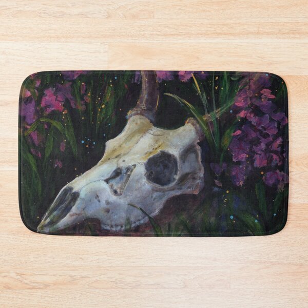 Item preview, Deer skull in Fireweed designed and sold by Kate Vigdis.