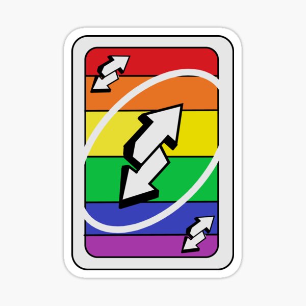 rainbow uno reverse card