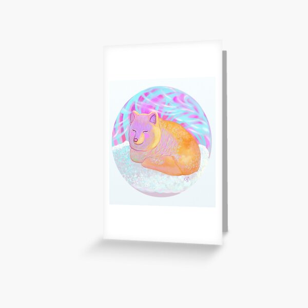 Dreaming Fox Greeting Card