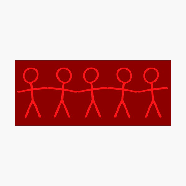 #WalkInRed People Chain Photographic Print