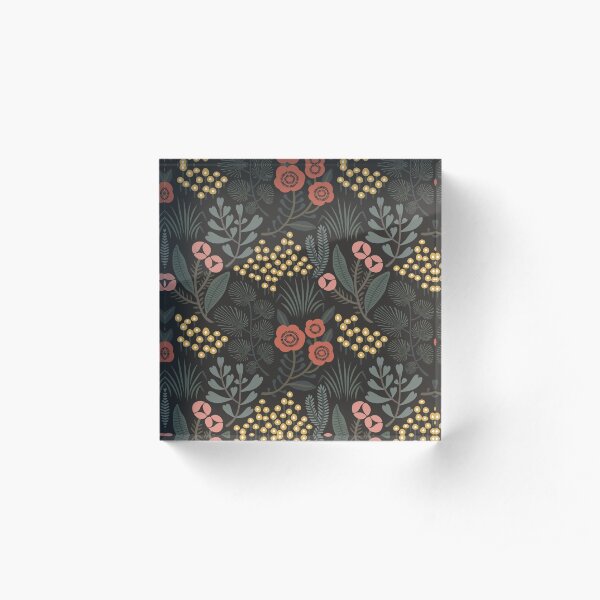 Night Garden Acrylic Block