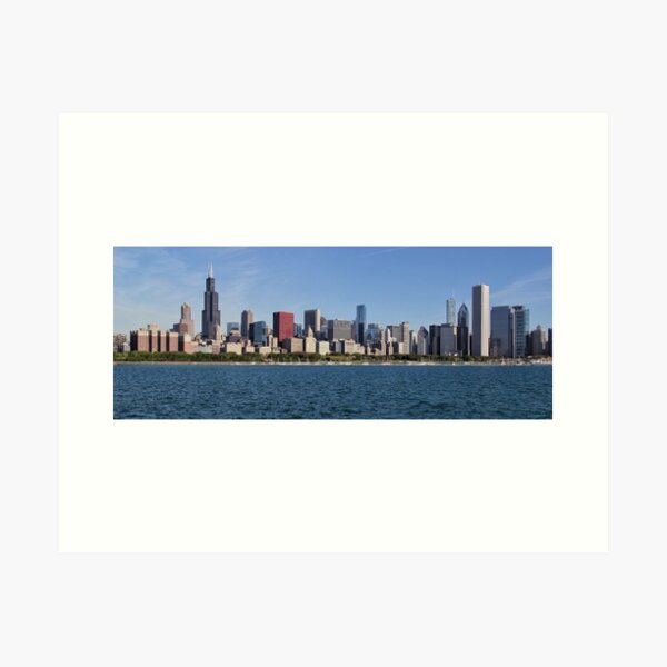 Item preview, Chicago skyline in morning light designed and sold by mvpaskvan.