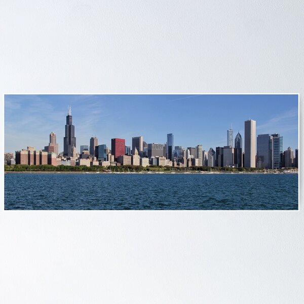 Chicago skyline in morning light Poster