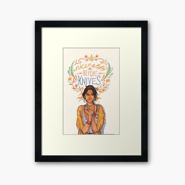 Niceness Before Knives Framed Art Print