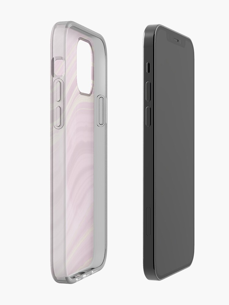 Alternate view of Pink Wavy Agate with Gold Stripes iPhone Case & Cover