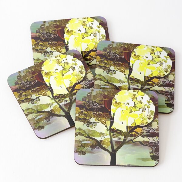 Item preview, Ginkgo Tree With The Moon At Dawn designed and sold by CJ Anderson.