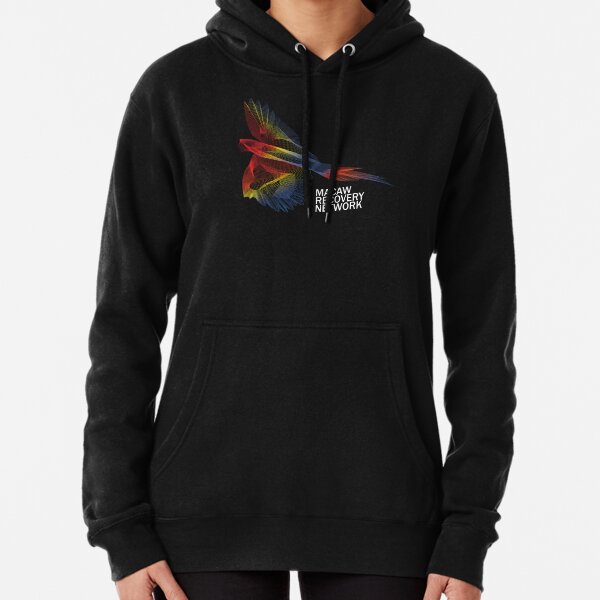 Scarlet Macaw Print - Macaw Recovery Network Pullover Hoodie