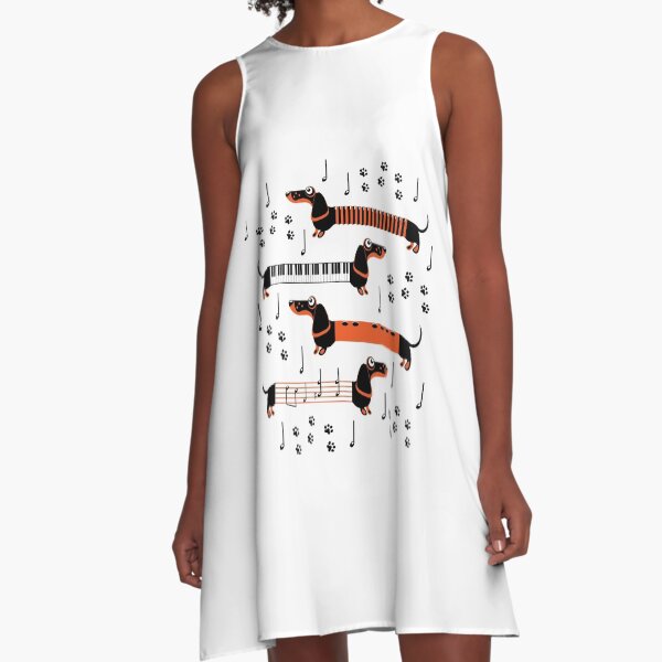 Dachshund music A-Line Dress