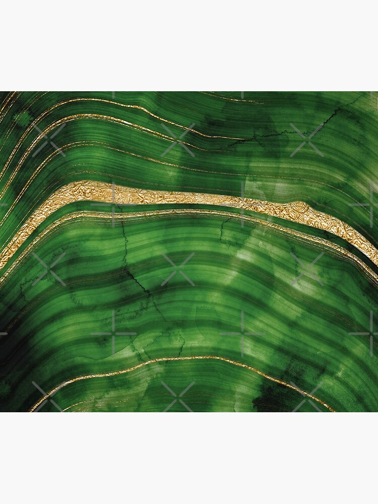 Malachite Green Marble with Gold Veins by MysticMarble