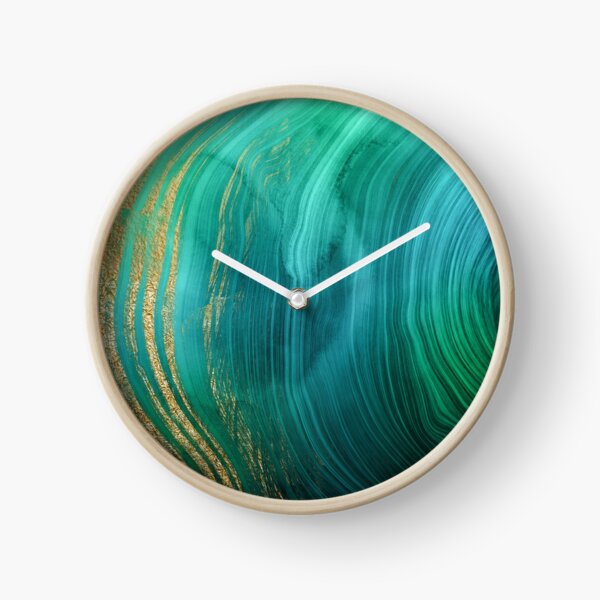 Item preview, Faux Malachite Green Marble with Gold Veins designed and sold by MysticMarble.