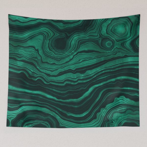 Item preview, Faux Malachite Green Marble with light Veins designed and sold by MysticMarble.