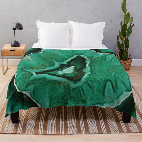 Item preview, Faux Malachite Green Marble with Gold Veins designed and sold by MysticMarble.