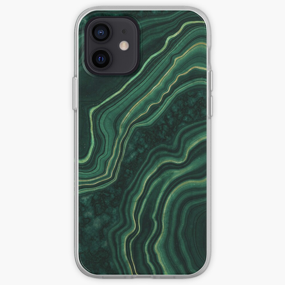 Malachite Green Marble with Gold Veins iPhone Case & Cover