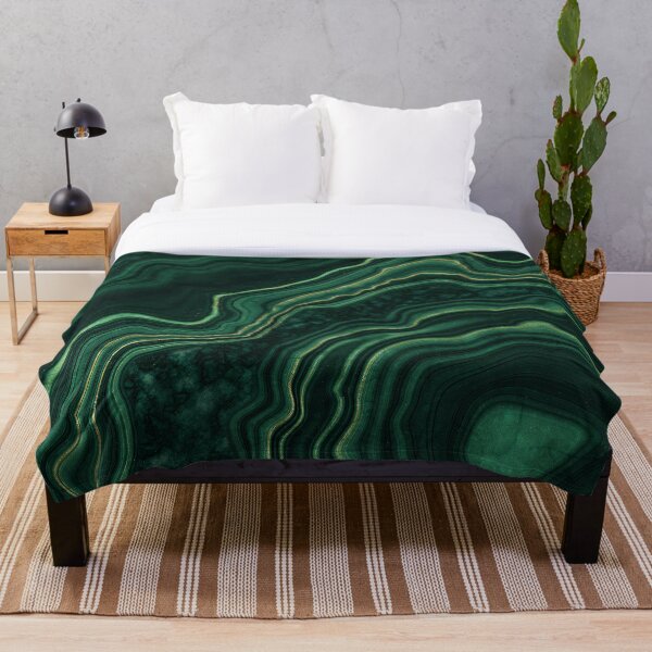 Item preview, Faux Malachite Green Marble with Gold Veins designed and sold by MysticMarble.