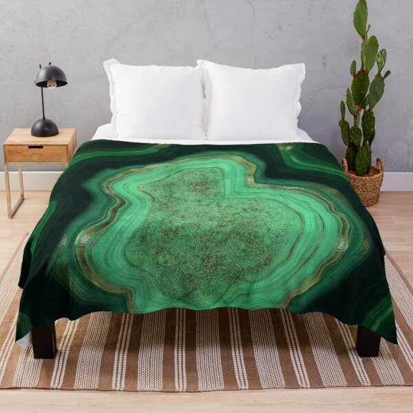 Item preview, Faux Malachite Green Marble with Gold Veins V designed and sold by MysticMarble.