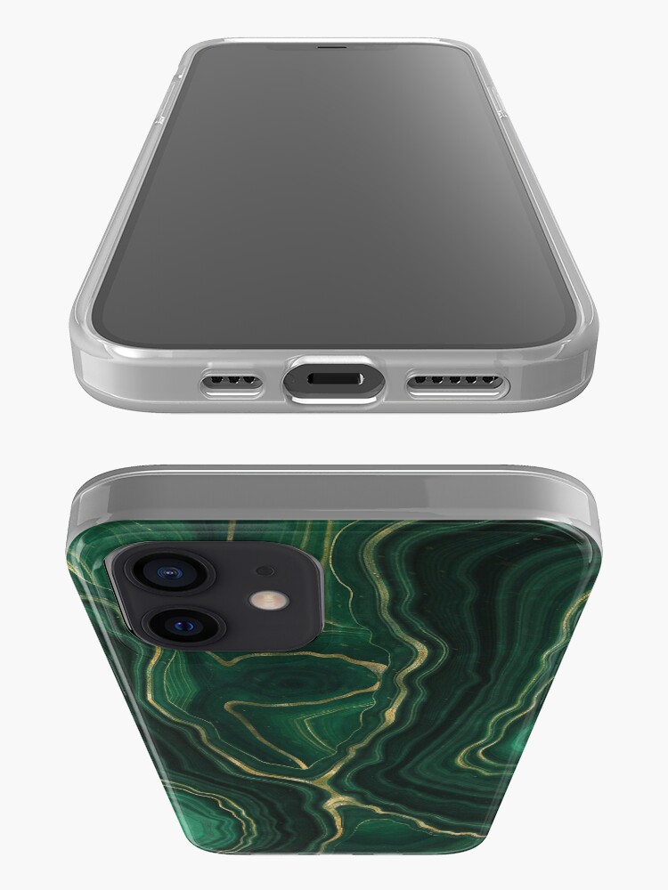 Alternate view of Malachite Green Marble with Gold Veins IV iPhone Case & Cover