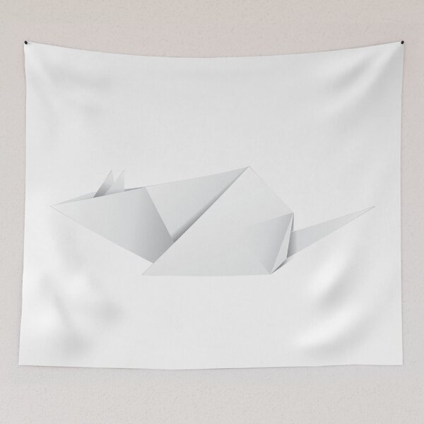 Item preview, White paper origami rat designed and sold by AnnArtshock.