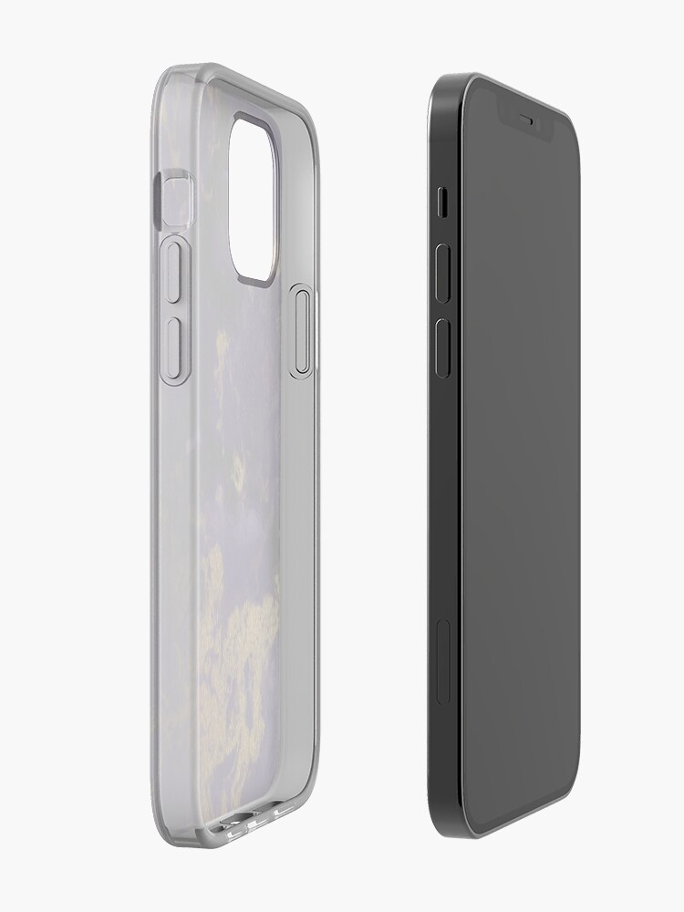 Alternate view of Dark Purple Ink Marble Texture with Gold Veins iPhone Case & Cover